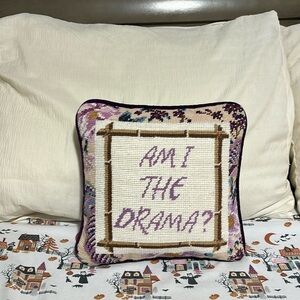 Furbish needlepoint pillow